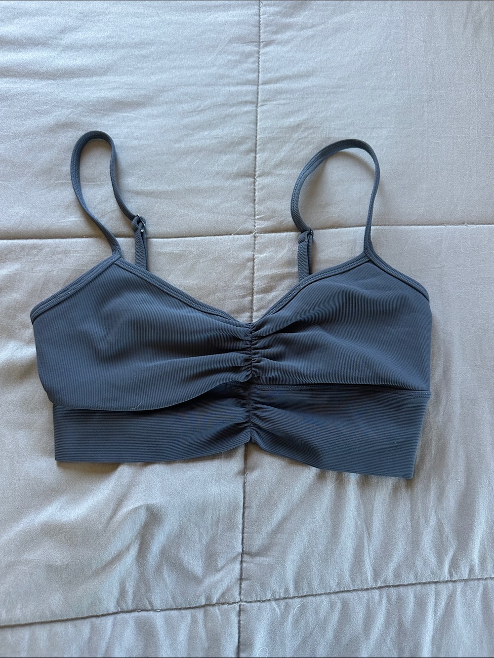 Everyday Ruched Bralette - Charcoal Gray